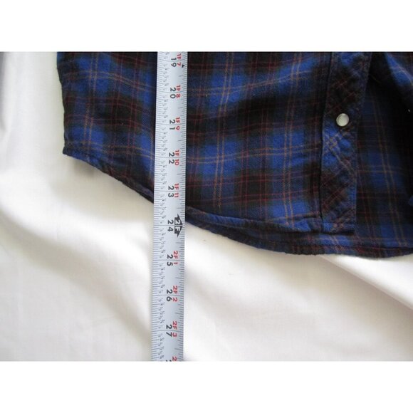 Women's Forever21 Plaid Pearl Snap Button Long Sleeve Shirt Sz S (WB384) - Picture 5 of 8
